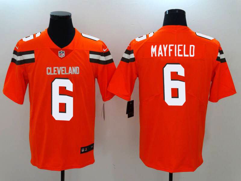 Men Cleveland Browns #6 Mayfield Orange Nike Vapor Untouchable Limited NFL Jerseys->cleveland browns->NFL Jersey